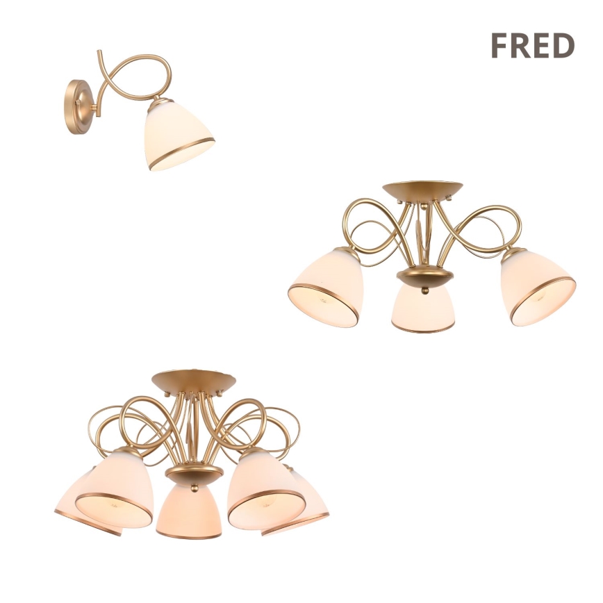 Brilagi - Plafonski luster FRED 5xE27/60W/230V Ø 59 cm brončani