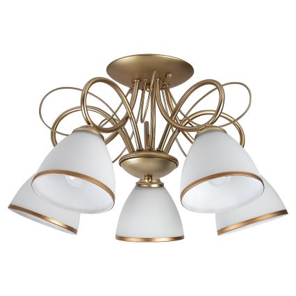 Brilagi - Plafonski luster FRED 5xE27/60W/230V Ø 59 cm zlatna