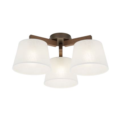 Brilagi - Plafonski luster LATTE 3xE27/15W/230V borovina/bijela