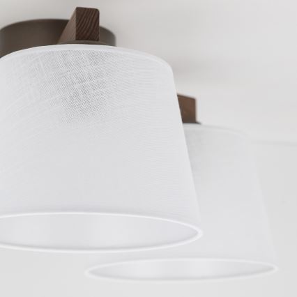 Brilagi - Plafonski luster LATTE 3xE27/15W/230V borovina/bijela