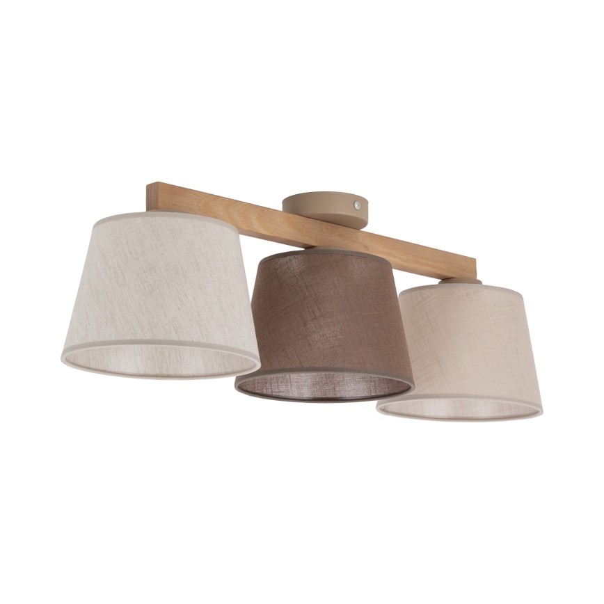 Brilagi - Plafonski luster LATTE 3xE27/15W/230V borovina/kombinacija