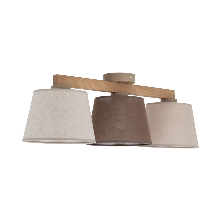 Brilagi - Plafonski luster LATTE 3xE27/15W/230V borovina/kombinacija