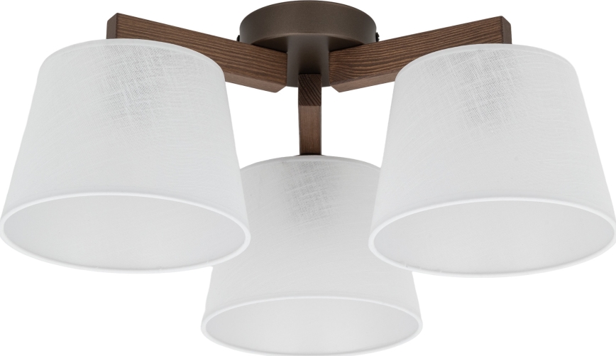 Brilagi - Plafonski luster LATTE 3xE27/60W/230V borovina/bijela