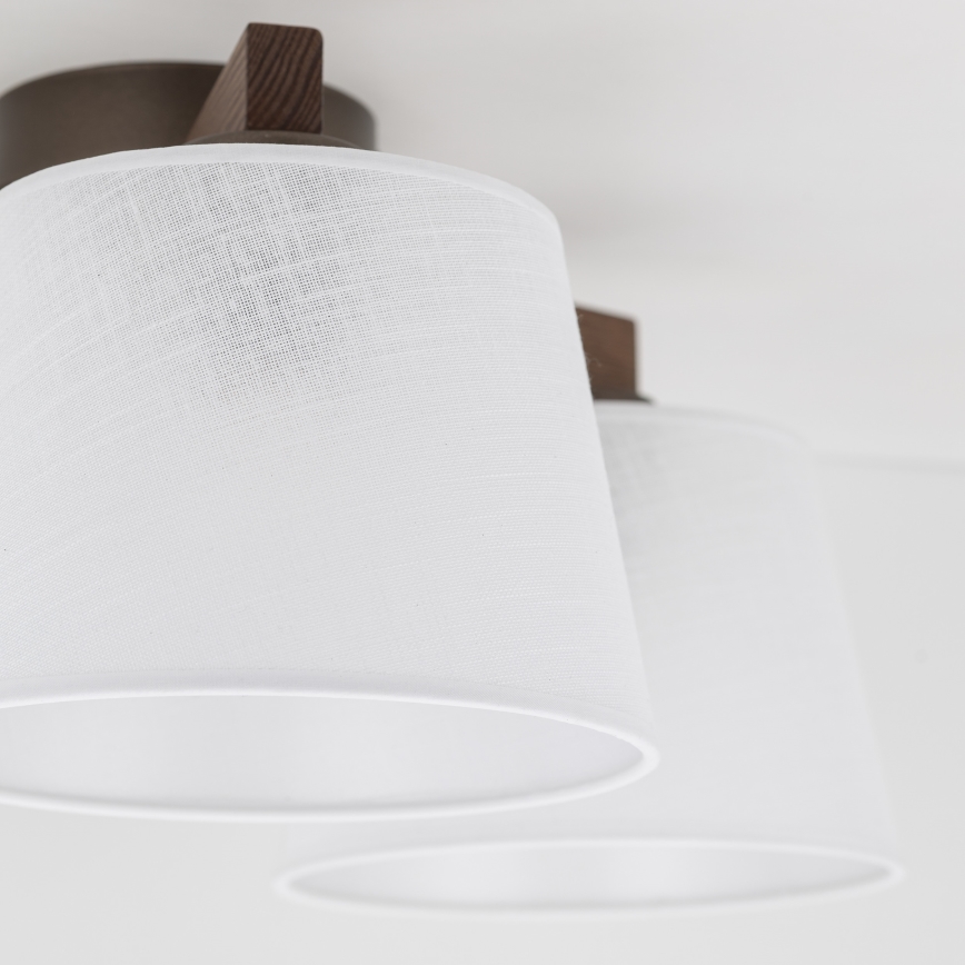 Brilagi - Plafonski luster LATTE 3xE27/60W/230V borovina/bijela
