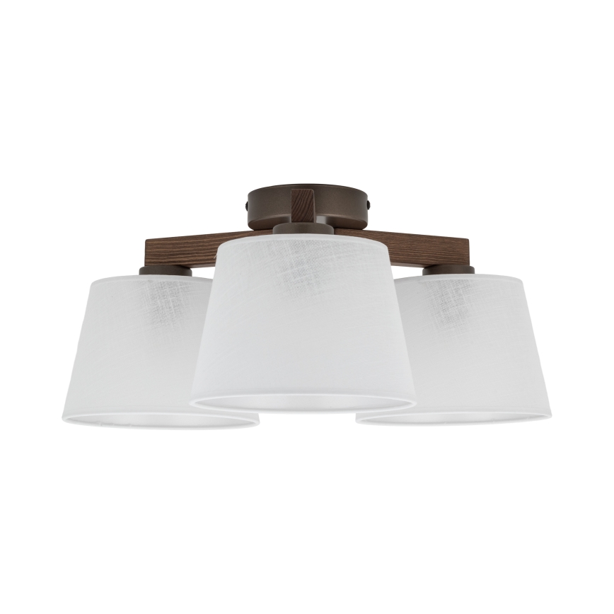 Brilagi - Plafonski luster LATTE 3xE27/60W/230V borovina/bijela