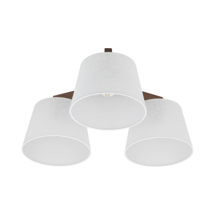 Brilagi - Plafonski luster LATTE 3xE27/60W/230V borovina/bijela