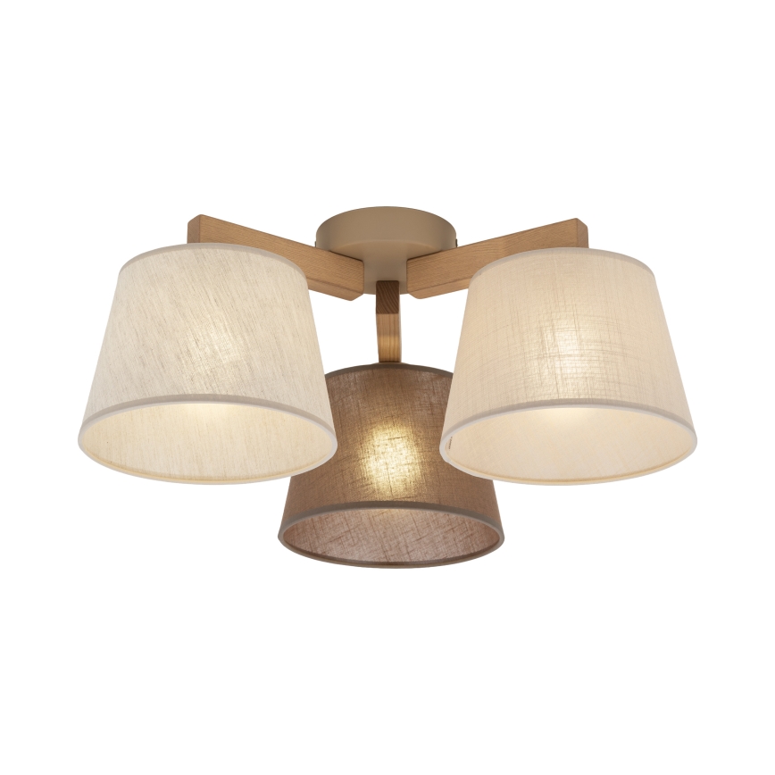 Brilagi - Plafonski luster LATTE SABIA 3xE27/15W/230V borovina/mix