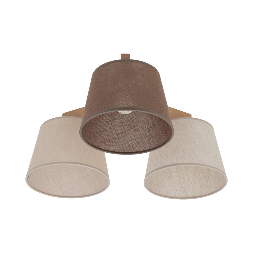 Brilagi - Plafonski luster LATTE SABIA 3xE27/15W/230V borovina/mix