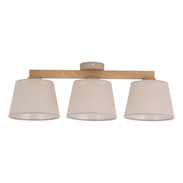 Brilagi - Plafonski luster LATTE SABIA 3xE27/60W/230V borovina/bež