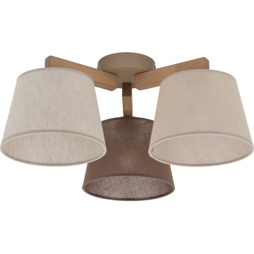 Brilagi - Plafonski luster LATTE SABIA 3xE27/60W/230V borovina/mix