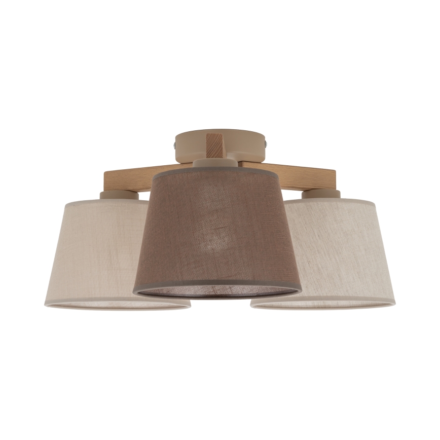 Brilagi - Plafonski luster LATTE SABIA 3xE27/60W/230V borovina/mix