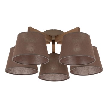 Brilagi - Plafonski luster LATTE SABIA 5xE27/60W/230V borovina/smeđa