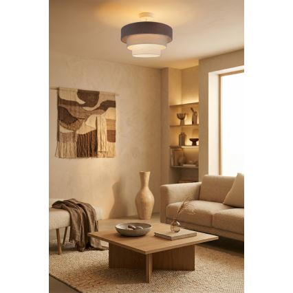 Brilagi - Plafonski luster LUNETA 1xE27/60W/230V Ø 40 cm siva/krem/bijela