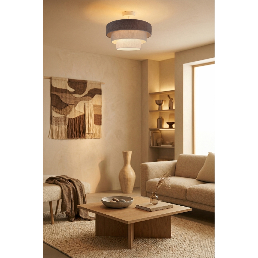 Brilagi - Plafonski luster LUNETA 1xE27/60W/230V Ø 40 cm siva/krem/bijela
