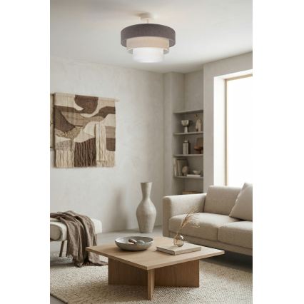 Brilagi - Plafonski luster LUNETA 1xE27/60W/230V Ø 40 cm siva/krem/bijela