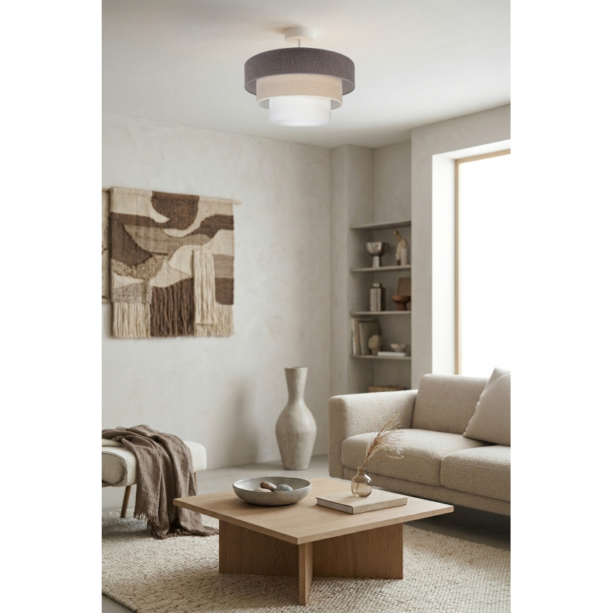 Brilagi - Plafonski luster LUNETA 1xE27/60W/230V Ø 40 cm siva/krem/bijela
