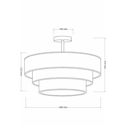 Brilagi - Plafonski luster LUNETA 1xE27/60W/230V Ø 40 cm siva/krem/bijela