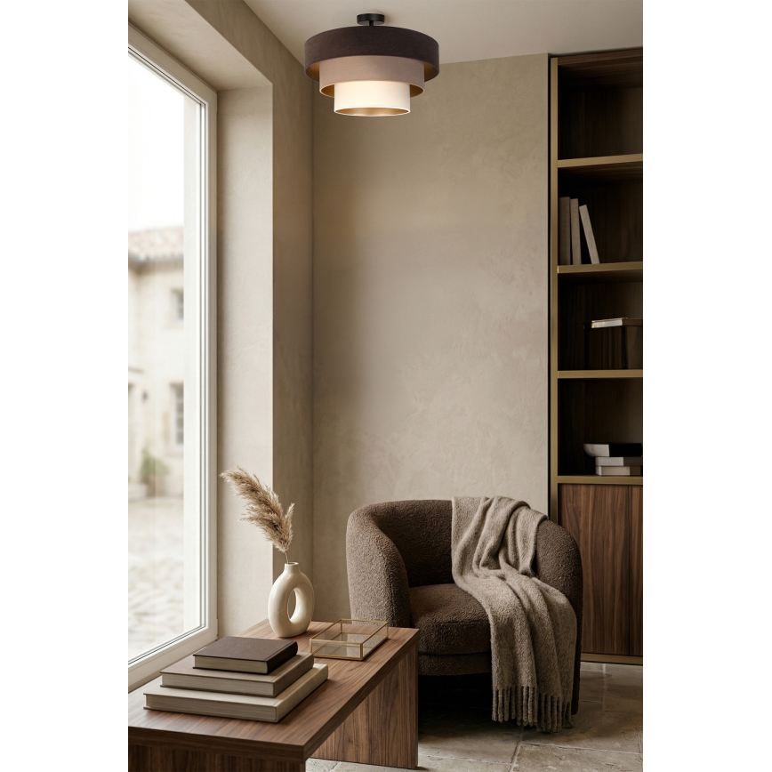 Brilagi - Plafonski luster LUNETA 1xE27/60W/230V Ø 40 cm smeđa/bež/krem