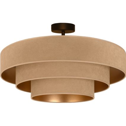 Brilagi - Plafonski luster LUNETA 3xE27/60W/230V Ø 80 cm bež/zlatna