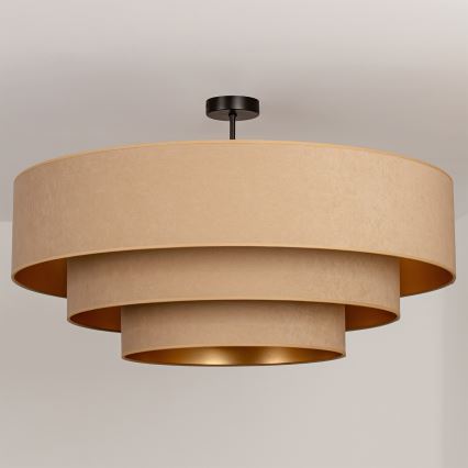 Brilagi - Plafonski luster LUNETA 3xE27/60W/230V Ø 80 cm bež/zlatna