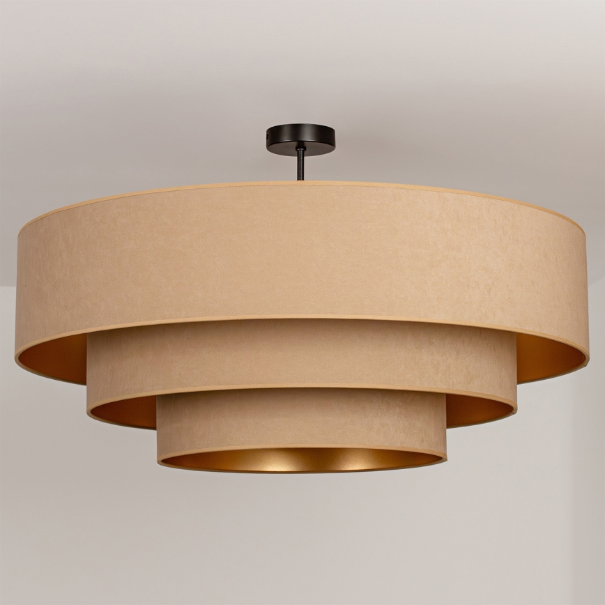 Brilagi - Plafonski luster LUNETA 3xE27/60W/230V Ø 80 cm bež/zlatna