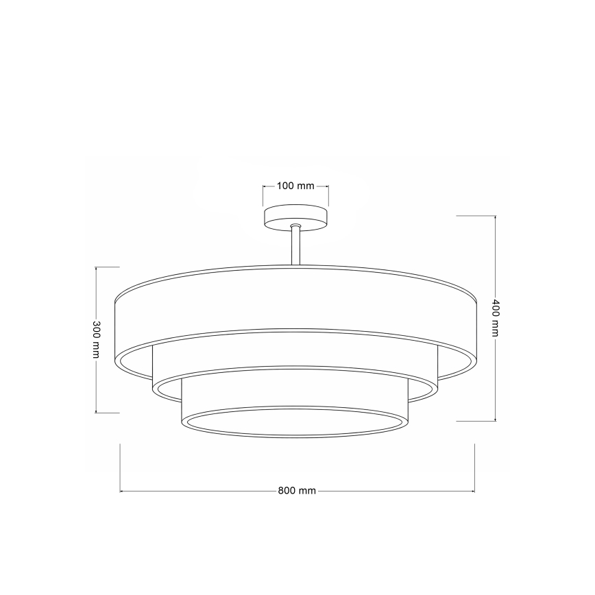 Brilagi - Plafonski luster LUNETA 3xE27/60W/230V Ø 80 cm bež/zlatna