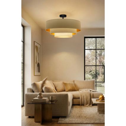 Brilagi - Plafonski luster LUNETA 3xE27/60W/230V Ø 80 cm krem/zlatna