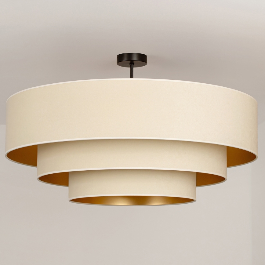 Brilagi - Plafonski luster LUNETA 3xE27/60W/230V Ø 80 cm krem/zlatna