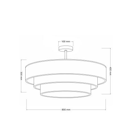 Brilagi - Plafonski luster LUNETA 3xE27/60W/230V Ø 80 cm krem/zlatna