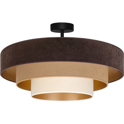 Brilagi - Plafonski luster LUNETA 3xE27/60W/230V Ø 80 cm smeđa/bež/krem