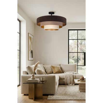 Brilagi - Plafonski luster LUNETA 3xE27/60W/230V Ø 80 cm smeđa/bež/krem
