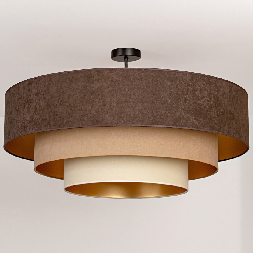 Brilagi - Plafonski luster LUNETA 3xE27/60W/230V Ø 80 cm smeđa/bež/krem