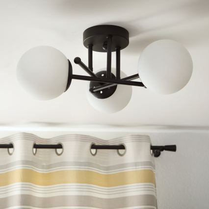 Brilagi - Plafonski luster MALIVA 3xE14/15W/230V crna/bijela