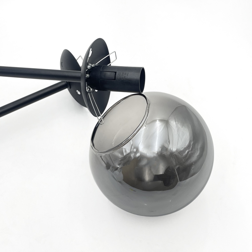 Brilagi - Plafonski luster MALIVA, 4xE14/15W/230V, crna/zadimljeno staklo