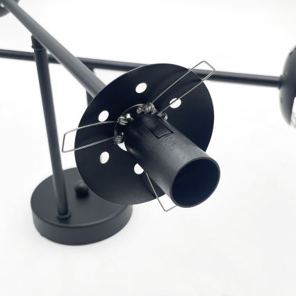 Brilagi - Plafonski luster MALIVA, 4xE14/15W/230V, crna/zadimljeno staklo