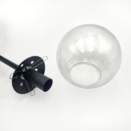 Brilagi - Plafonski luster MALIVA 4xE14/15W/230V crni/prozirni