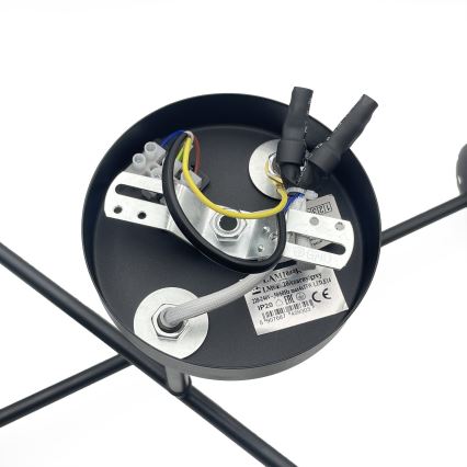 Brilagi - Plafonski luster MALIVA 4xE14/15W/230V crni/prozirni