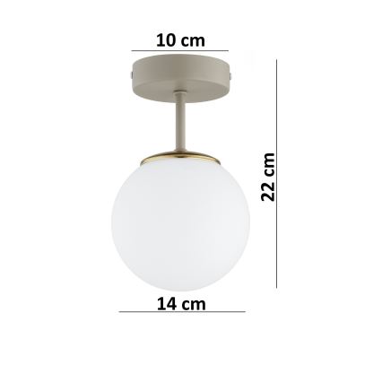 Brilagi - Plafonski luster MILO ECRU 1xE27/60W/230V bež/zlatni