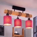 Brilagi - Plafonski luster NUBILA 3xE27/60W/230V borovina/ružičasta