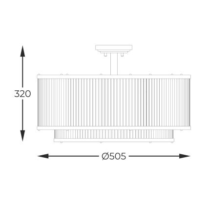 Brilagi - Plafonski luster RAMOS 6xE14/60W/230V crna