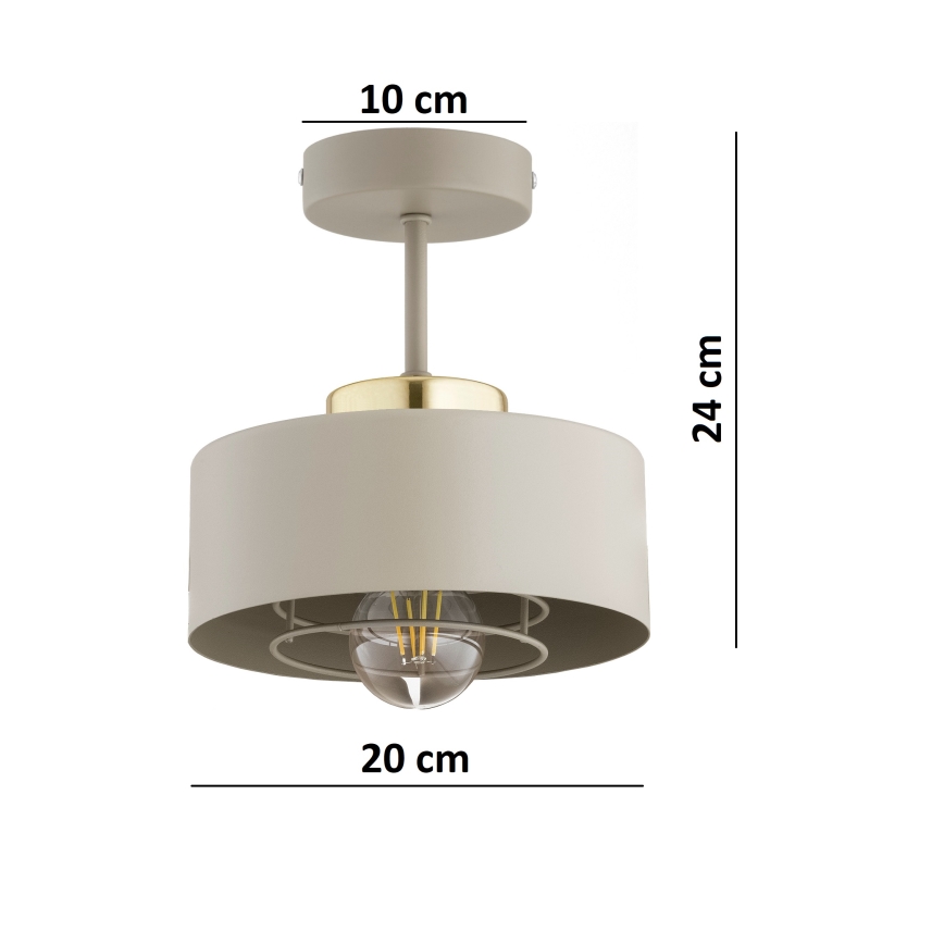 Brilagi - Plafonski luster SPRING 1xE27/60W/230V bež/zlatna