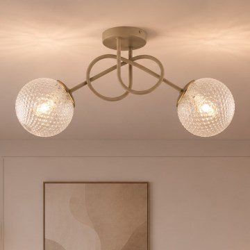 Brilagi - Plafonski luster STELLA 2xE27/60W/230V bež/zlatna