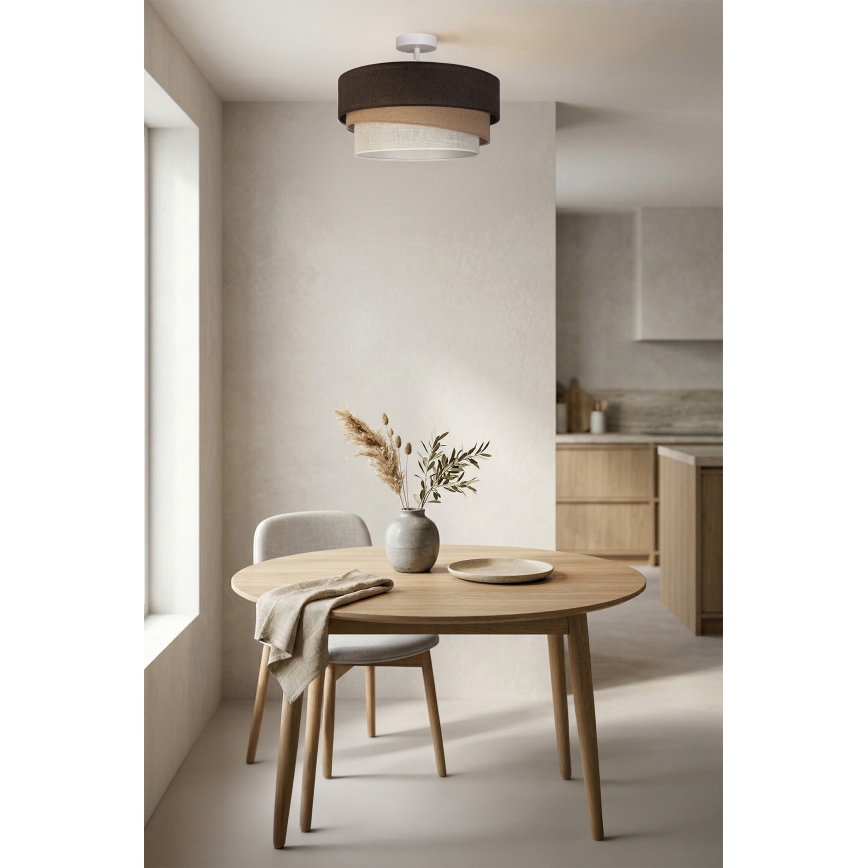 Brilagi - Plafonski luster TRIO 1xE27/60W/230V Ø 40 cm smeđa/bež/bijela