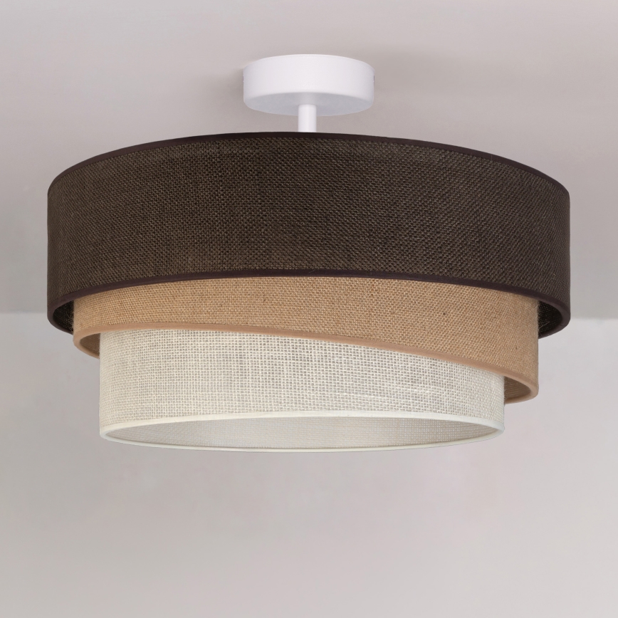 Brilagi - Plafonski luster TRIO 1xE27/60W/230V Ø 40 cm smeđa/bež/bijela