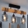Brilagi - Plafonski luster WOOD GLASS 3xE27/60W/230V borovina/crna/dimno siva