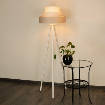Brilagi - Podna lampa ALASKA LUNETA 1xE27/15W/230V siva/krem