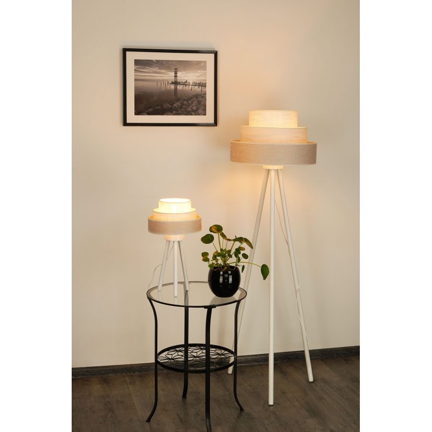 Brilagi - Podna lampa ALASKA LUNETA 1xE27/15W/230V siva/krem