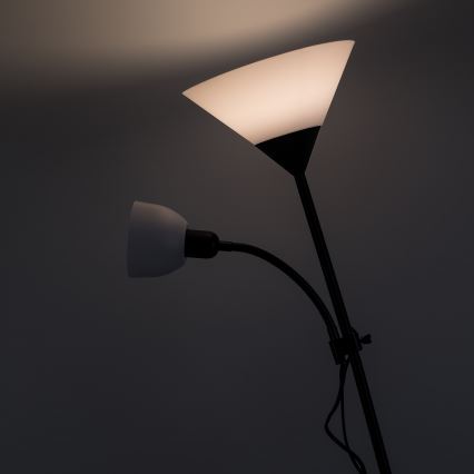 Brilagi - Podna lampa ARIANA 1xE27/100W/230V + 1xE14/25W crna