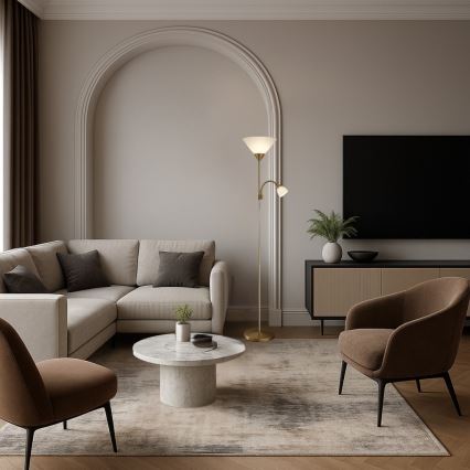 Brilagi - Podna lampa ARIANA 1xE27/100W/230V + 1xE14/25W zlatna