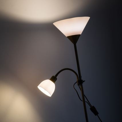 Brilagi - Podna lampa ARIANA 1xE27/100W/230V + 1xE14/25W zlatna